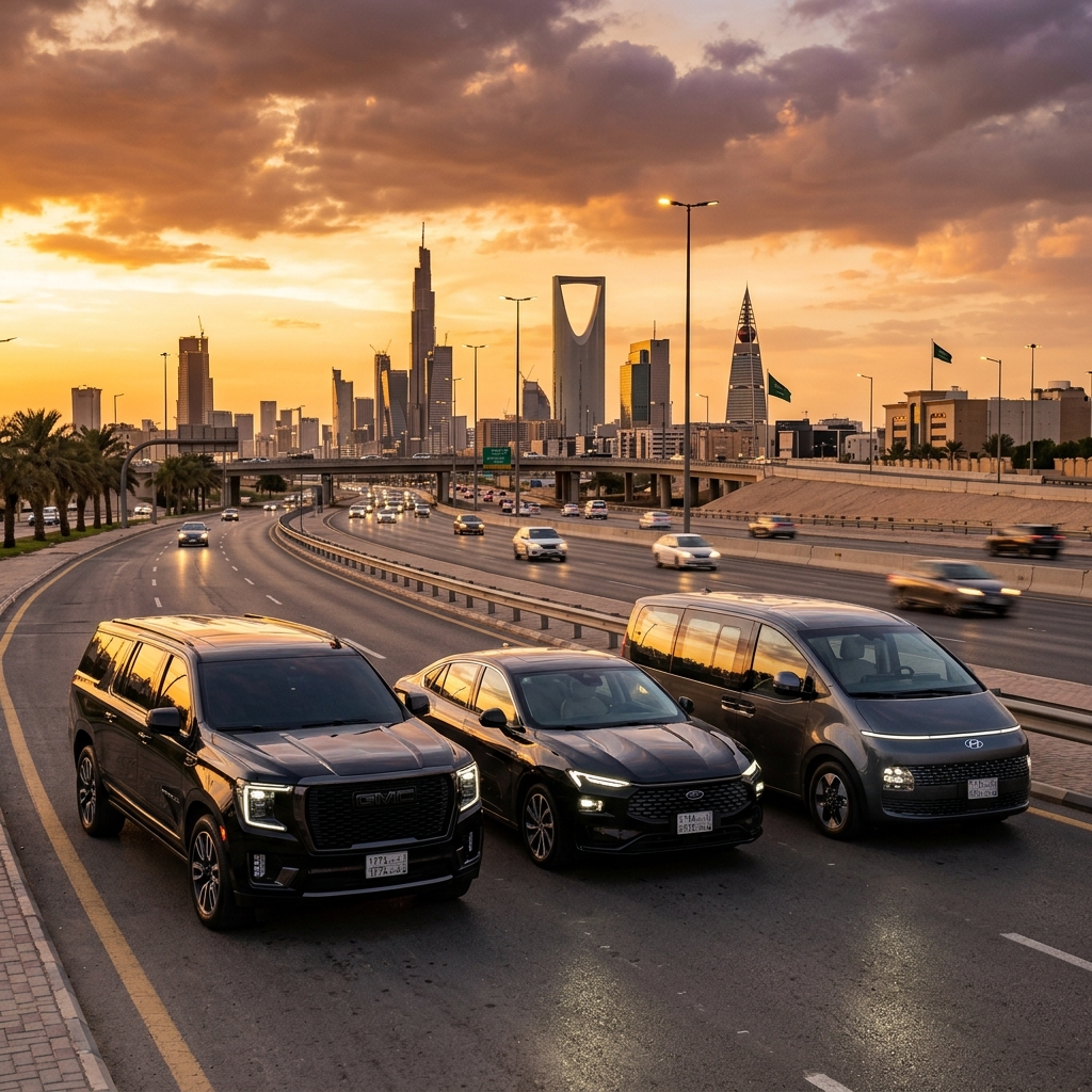 أسطول سيارات حديثة فاخرة